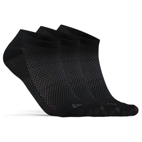 Craft - Core Dry Footies 3-Pack - Velosocken Gr 34-36;37-39;40-42;43-45;46-48 schwarz;weiß