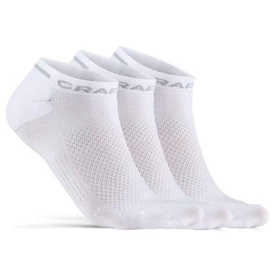 Craft - Core Dry Shafless Sock 3-Pack - Velosocken Gr 40-42 weiß/grau