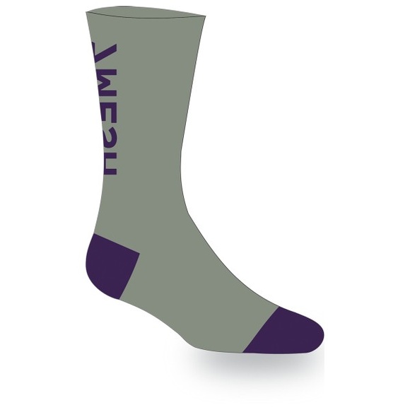 7mesh - Word Sock - Velosocken Gr 43-45 oliv