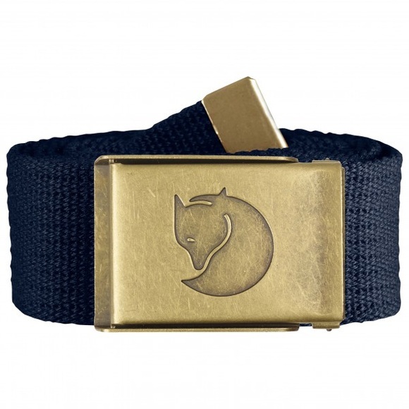 Fjällräven - Canvas Brass Belt 4 cm - Gürtel Gr 120 x 4 cm beige/blau