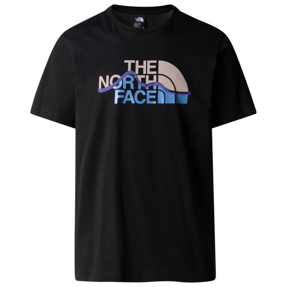 The North Face - S/S Mountain Line Tee - T-Shirt Gr M schwarz