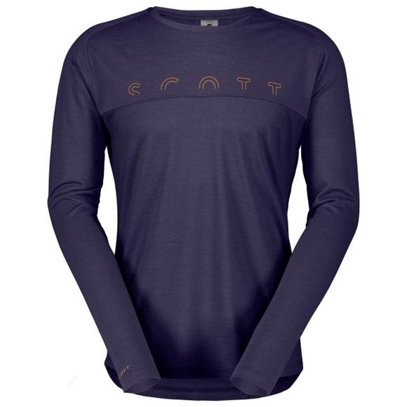 Scott - Defined Merino L/S - Merinoshirt Gr S blau