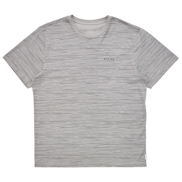 Mazine - Wobbly Striped T - T-Shirt Gr S grau