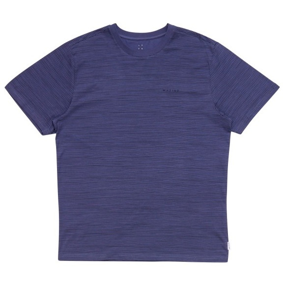 Mazine - Wobbly Striped T - T-Shirt Gr S blau
