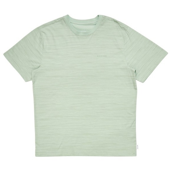 Mazine - Wobbly Striped T - T-Shirt Gr L grün