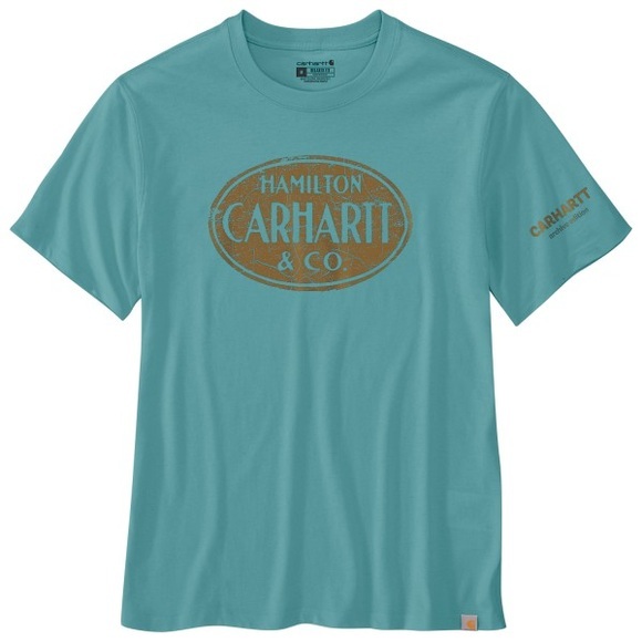 Carhartt - Hamilton Graphic S/S T-Shirt - T-Shirt Gr S türkis