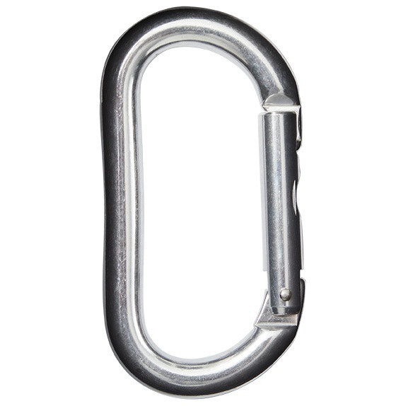 Kong - Oval Schraubkarabiner - Schnappkarabiner grau