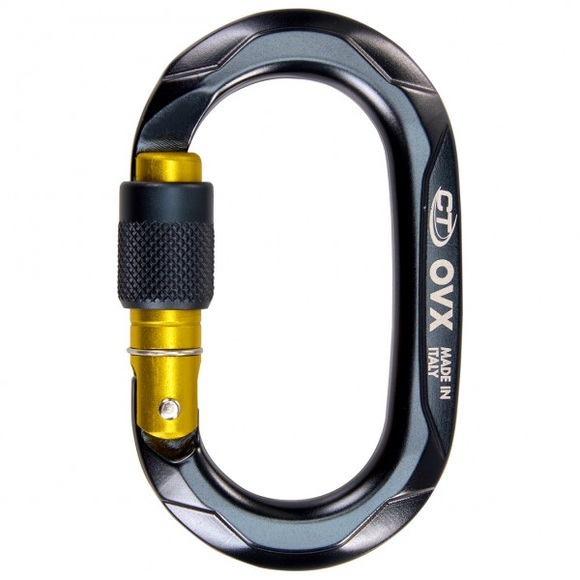 Climbing Technology - OVX Carabiner - Schraubkarabiner grau