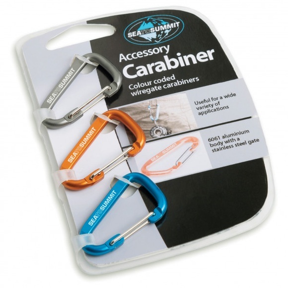 Sea to Summit - Accessory Carabiner 3Pcs - Materialkarabiner grau