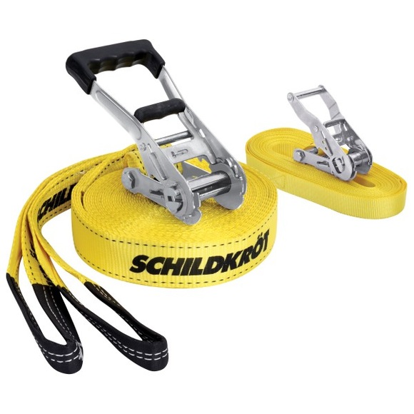Schildkröt Fun Sports - Slackline + Teaching Line - Slackline Gr 15 m - 5 cm gelb