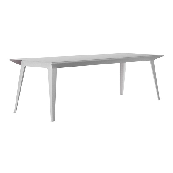 Flex 2.0 Tisch, Grösse b. 90 x t. 200 cm, Farbe c3000 eloxiert (hellbronze)
