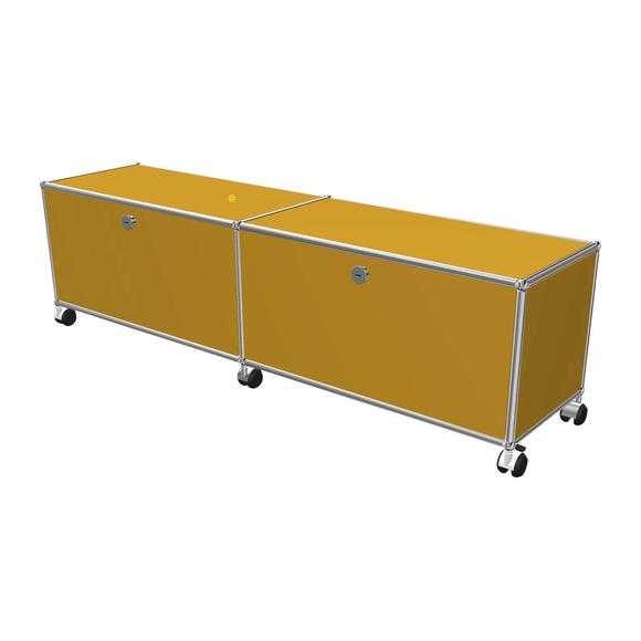 TV/Hi-Fi Lowboard mit Rollen Haller #M61, Farbe graphitschwarz