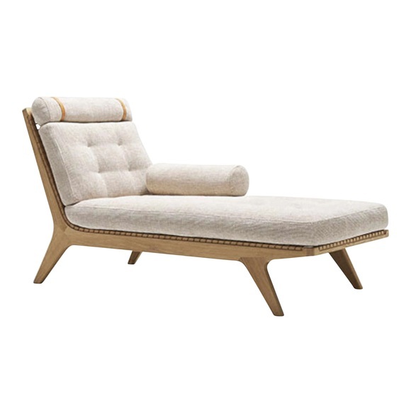 Klismos Chaiselongue, Farbe natur, Polster Farbe 130t (tonus)