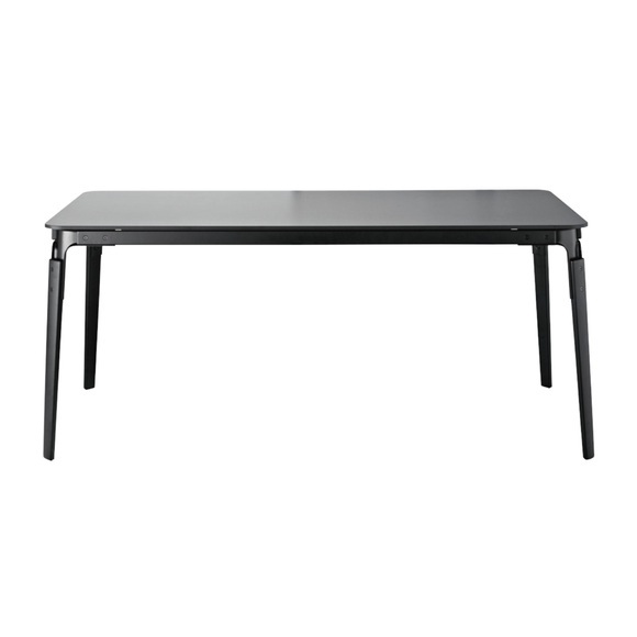 Steelwood Tisch, Ausführung Tischplatte / Untergestell hpl weiss 8500 / buche weiss 7108, Grösse d. 120 cm