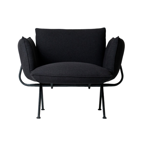 Officina Stoff-Sessel, Bezug kvadrat vidar 4 - 323/beige, Gestell verzinkt 5250