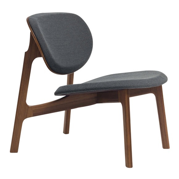Zenso Lounge Sessel, Holz eiche, Stoff remix 0692