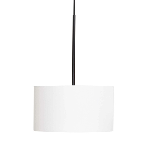 Noon 1 small Hängeleuchte, Pendel/Baldachin matt weiss, Lampenschirm weiss