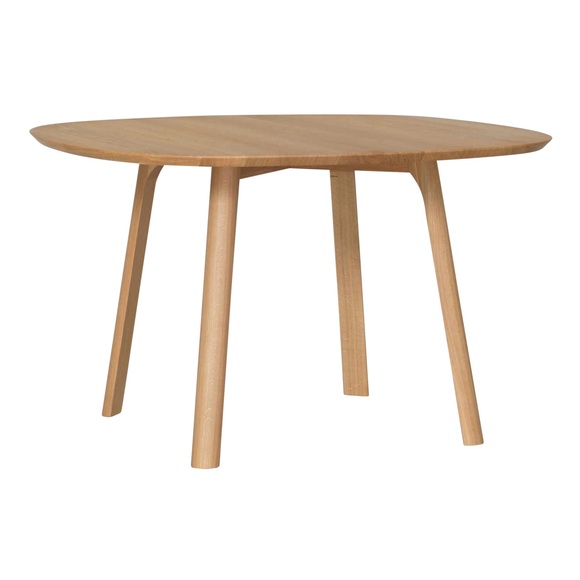 Rail Dine Tisch, Holz esche weiss geölt, Grösse b. 120 × t. 120 cm