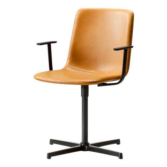 Pato Executive 4052 Armlehn-Drehstuhl, Bezug leder vice - 11 black, Untergestell schwarz