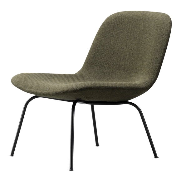 Eyes Lounge Chair Stoff-Sessel, Bezug stoff remix3 - 733 blue, Gestell eiche geräuchert gebeizt