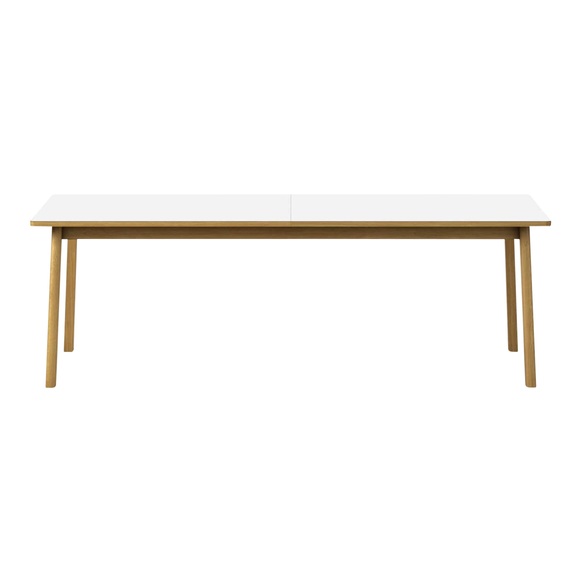 Ana Extension Table Ausziehtisch, Tischplatte/Tischkante & Untergestell almond / eiche geräuchert geölt, Grösse l. 220/320, b. 95 cm
