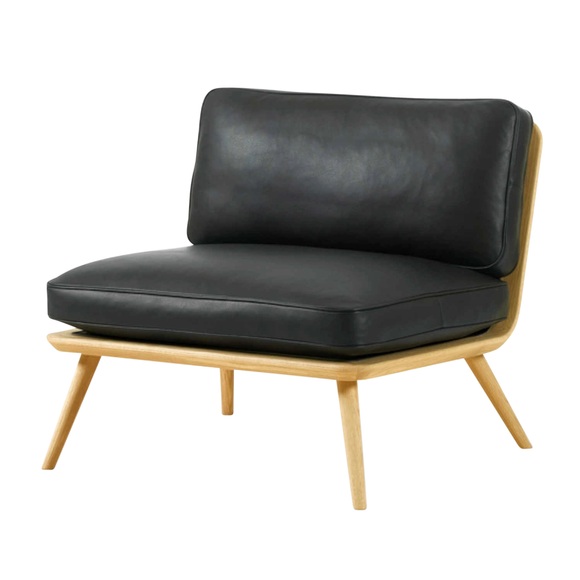 Spine 1710 Lounge Chair Sessel , Bezug stoff remix3 - 733 blue, Gestell esche schwarz