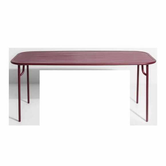 Week-End Slats Dining Table Tisch, Farbe glass green, Grösse l. 180 x b. 85 x h. 74cm