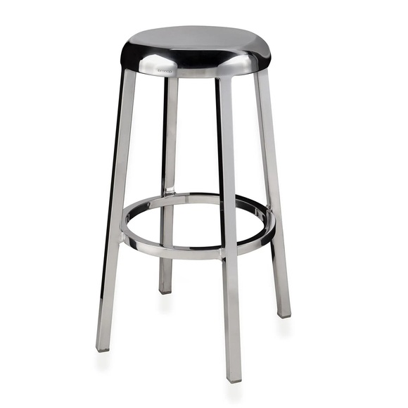 ZA Barstool Barstuhl, Ausführung aluminium, poliert