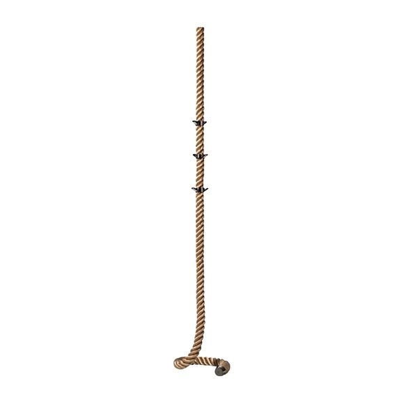 La Cima Decken-Schiffseilgarderobe , Seil weiss, Befestigung/Haken nickel schwarz