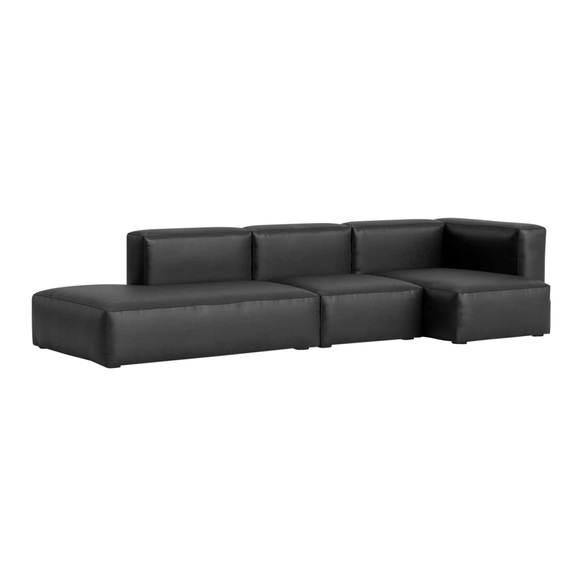 MAGS SOFT 3er Ledersofa Combination 3, Bezug sierra leder light grey si1316, Armlehne (vor dem Sofa stehend) rechts
