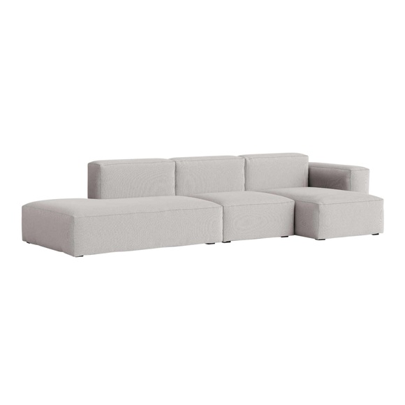 MAGS SOFT Low Armrest 3er Stoffsofa Combination 3, Bezug steelcut trio 0526, Armlehne (vor dem Sofa stehend) rechts
