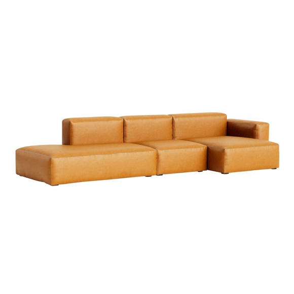 MAGS SOFT Low Armrest 3er Ledersofa Combination 4, Bezug sierra leder mocca sik1041, Armlehne (vor dem Sofa stehend) links