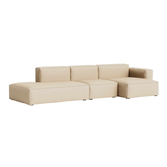 MAGS SOFT Low Armrest 3er Stoffsofa Combination 4, Bezug steelcut trio 0576, Armlehne (vor dem Sofa stehend) links