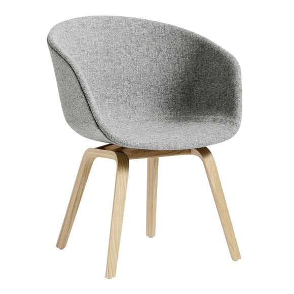 About a Chair AAC43 Low Stuhl, Stoff 0133 remix by kvadrat, Untergestell eiche wasserbasiert lackiert