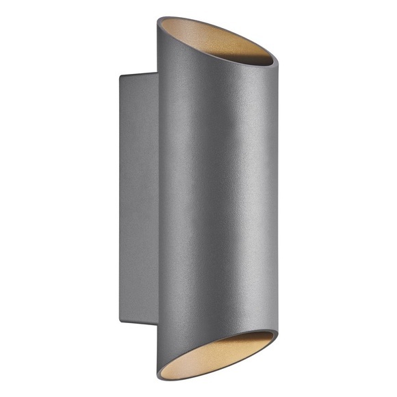 Nordlux Nico Außenbeleuchtung Wandleuchte Aluminium Anthrazit | Geeignet für 2x GU10