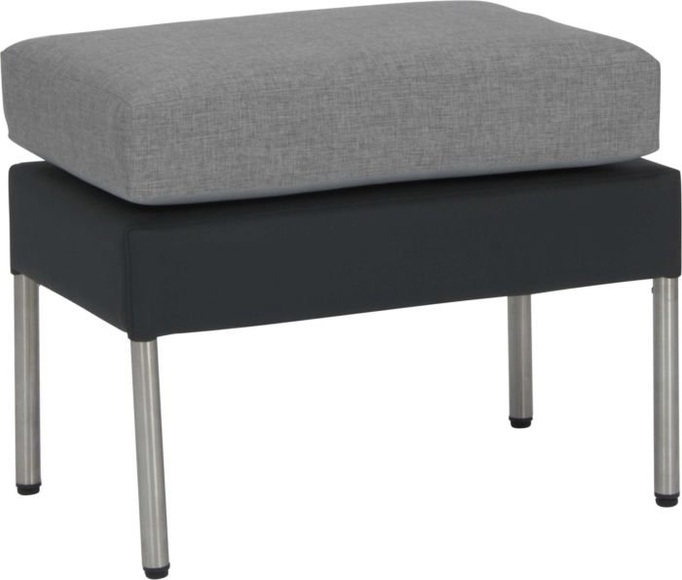 Stern Hocker Miguel Aluminium Mit Bezug Anthrazit Und Kissen Grau Meliert