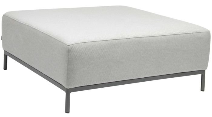 Stern Hocker Taavi Aluminium Anthrazit Bezug Outdoor-Stoff Dessin Kristall Silber