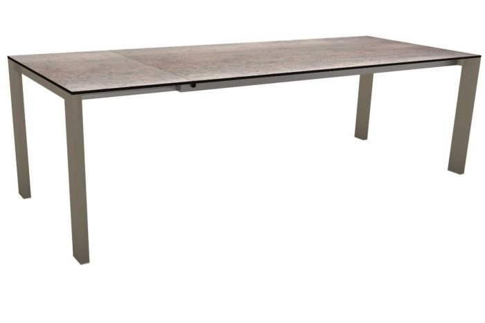 Stern Ausziehtisch 200/255x100 cm Aluminium Tischplatte Silverstar