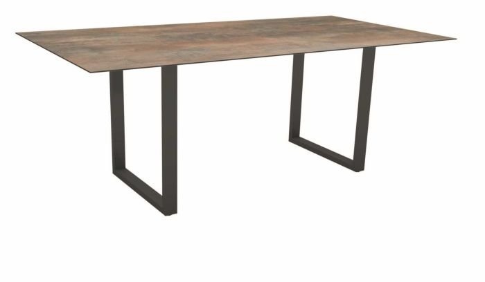 Stern Kufentisch 200X100 Cm Aluminium Anthrazit Mit Tischplatte Silverstar