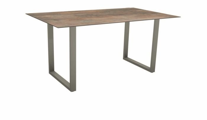 Stern Kufentisch 160X90 Cm Aluminium Graphit Mit Tischplatte Silverstar