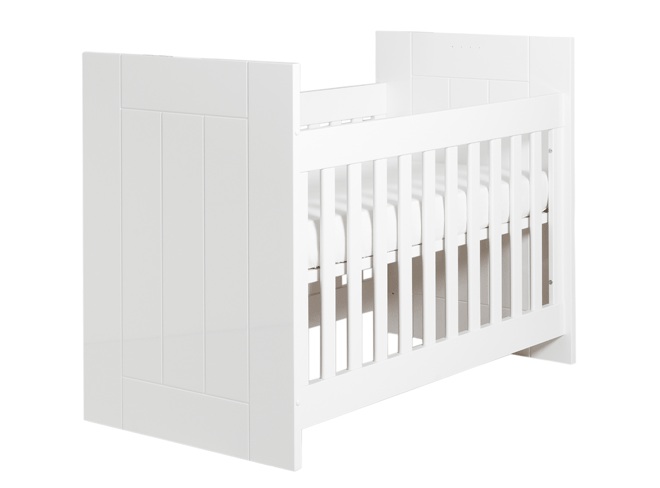 Bopita Umbau-Bett 60X120/90X200 Manhatten Weiss Hochglänzend