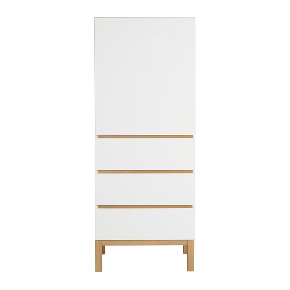Quax Indigo Wardrobe 1 Door + 3 Drawers White