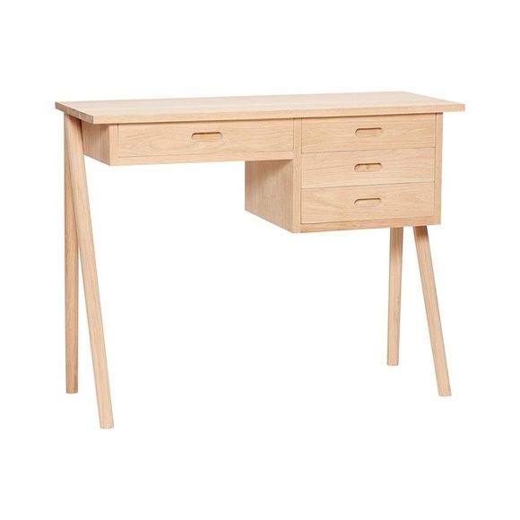 Huebsch Schreibtisch m Schubladen, Eiche, natur