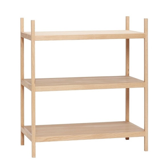 Huebsch Regal m/3 Fächer, Eiche