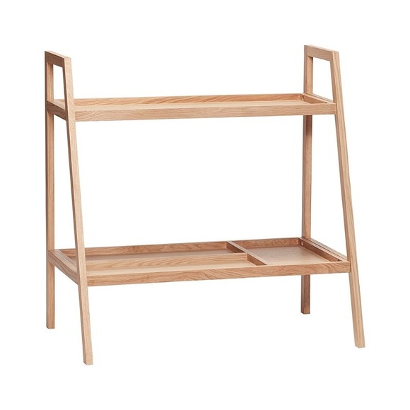 Huebsch Regal m/2 Ablagen, Eiche, Natur