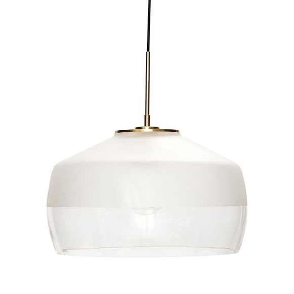 Huebsch Lampe, Glas, Klar/Frost/Messing