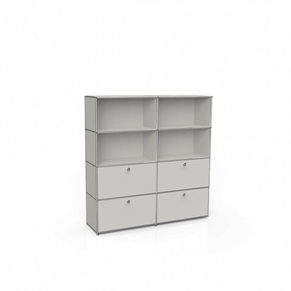 Flexcube Regal mit 4 Schubladen / mit 4 Klappen 152x155x40