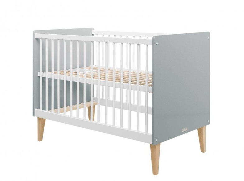 Bopita Bett 60X120 Emma Weiss/Grau