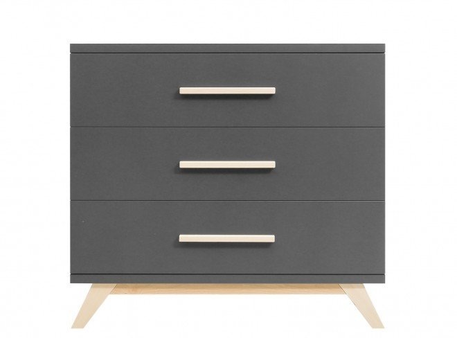 Bopita Kommode mit 3 Schubladen Kyan Deep Grey/Natur