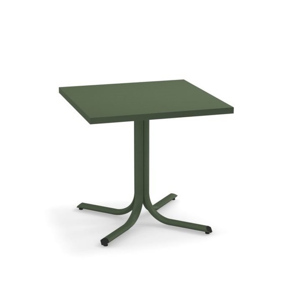 EMU Tisch Mit Abnehmbarer Platte Und Eckiger Tischkante 80X80